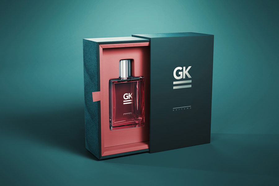 Perfume Bottle Package Mock-up - GK Mockups Store