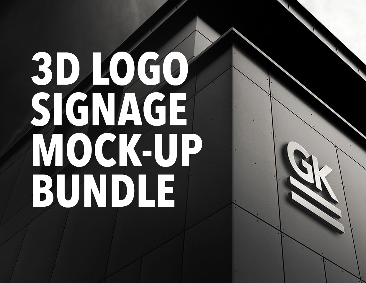 Download 3D Logo Wall Bundle Mock-up - GK Mockups Store