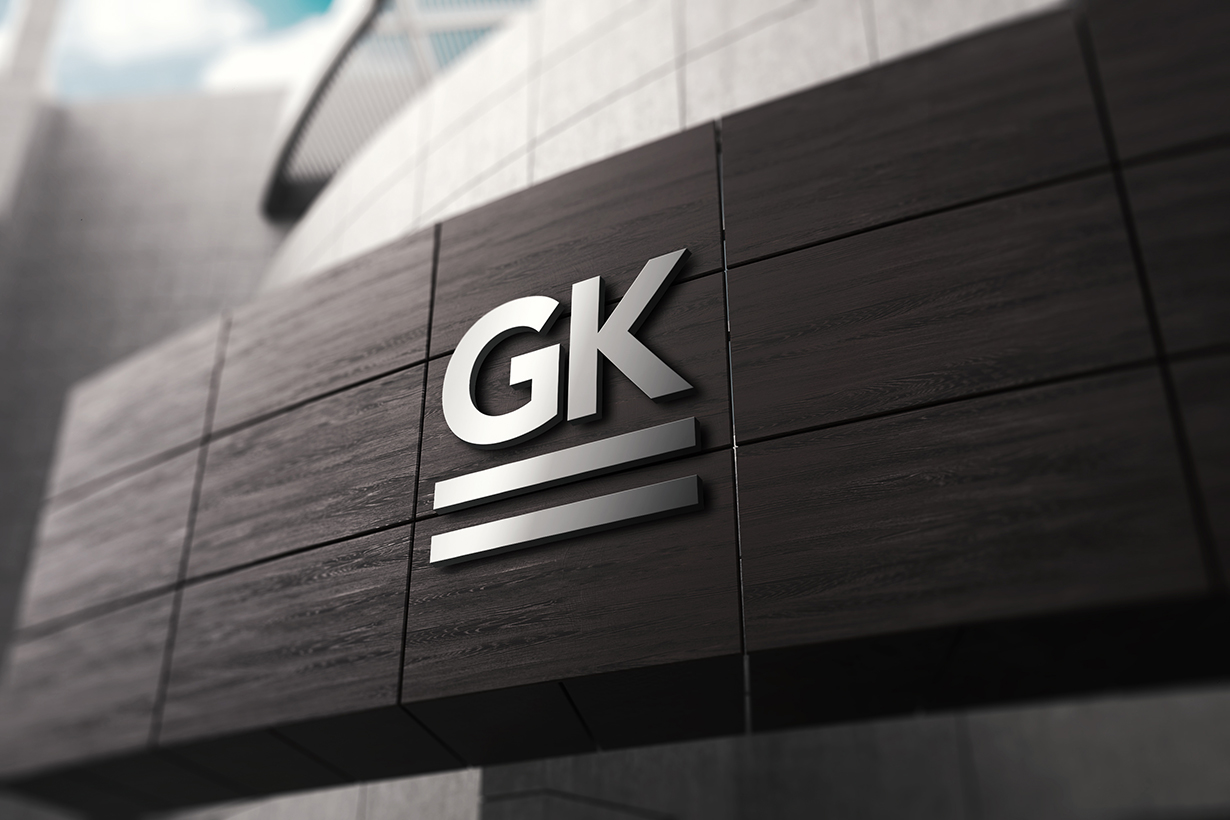 3d logo on wall mockup