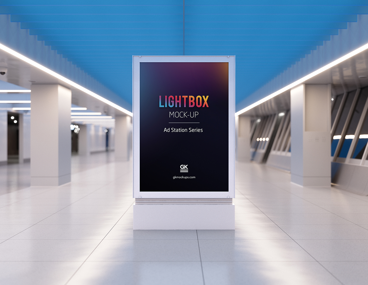 Download Lightbox Mock-up - Ad Station Series - GK Mockups Store