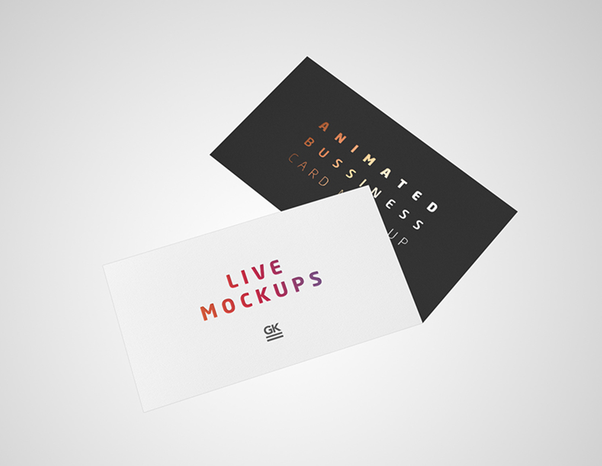 Animated Business Cards / robotsrobots - At first, it shows the logo and the basic information (name and occupation).