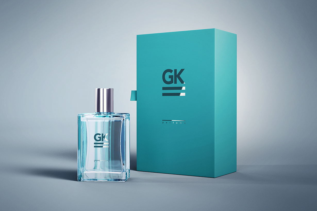 Download Perfume Bottle Package Mock-up - GK Mockups Store