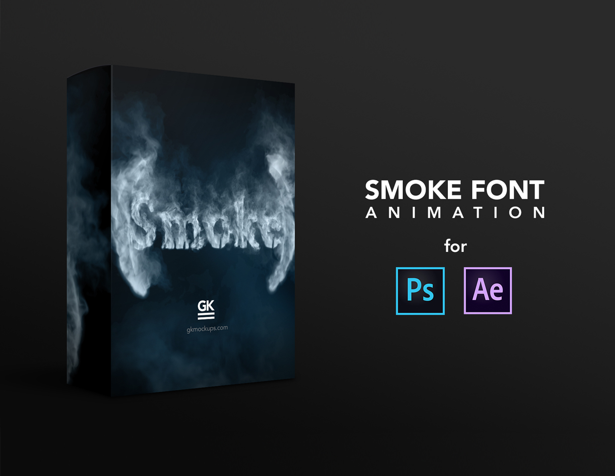 Smoke Letters / Font Animation - GK Mockups Store