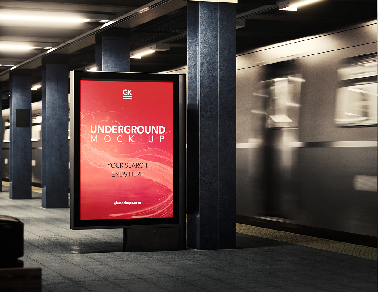 Download 3D Underground / Subway Mock-up - GK Mockups Store