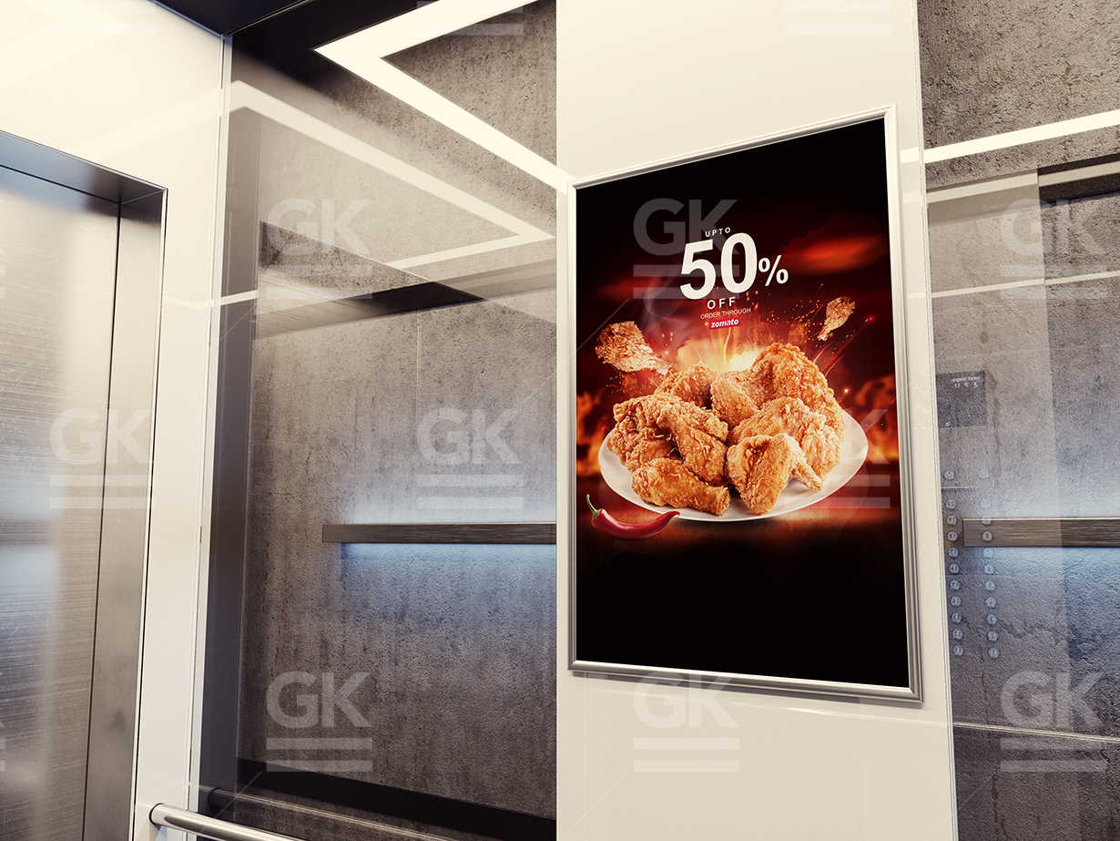 Download Animated Elevator / Poster Mock-up - GK Mockups Store
