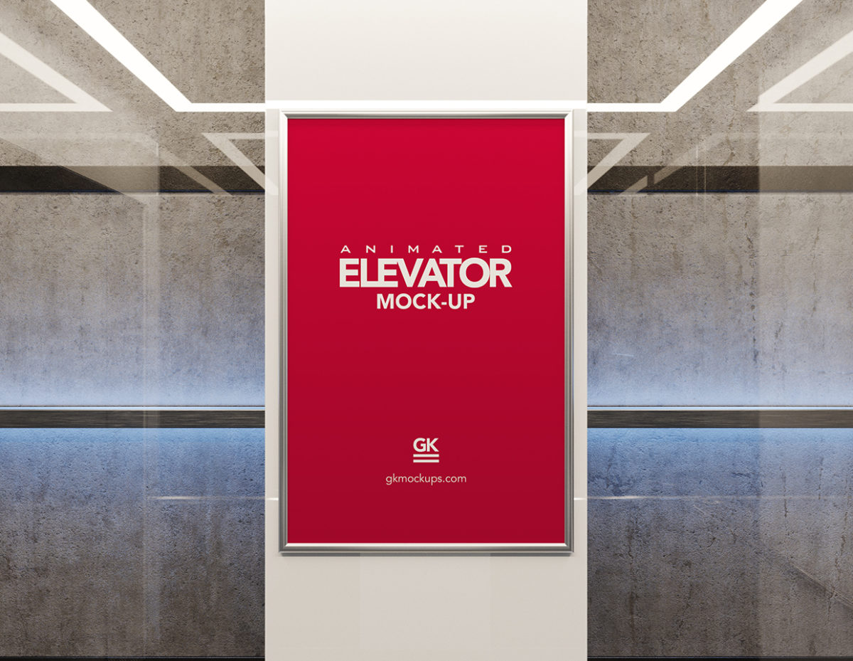 Download elevator mockup Archives - GK Mockups Store