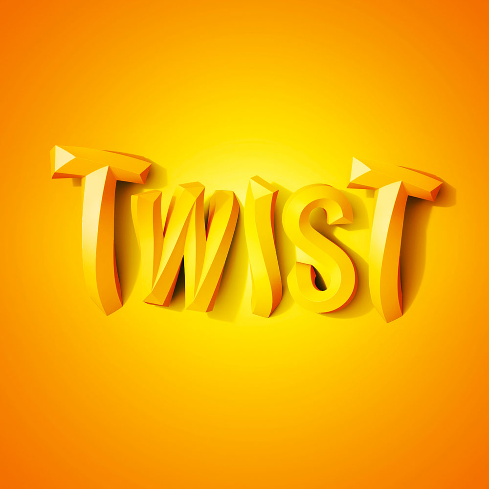 3D Twist Psd Font