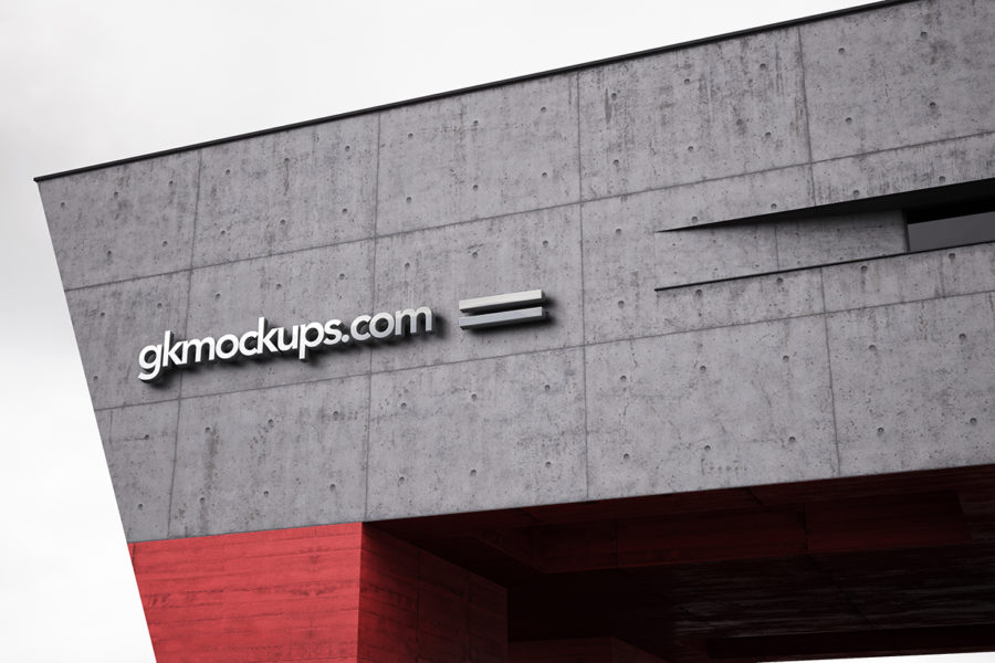 Download 3D Logo Signage Wall Mock-Up v.4 - GK Mockups Store