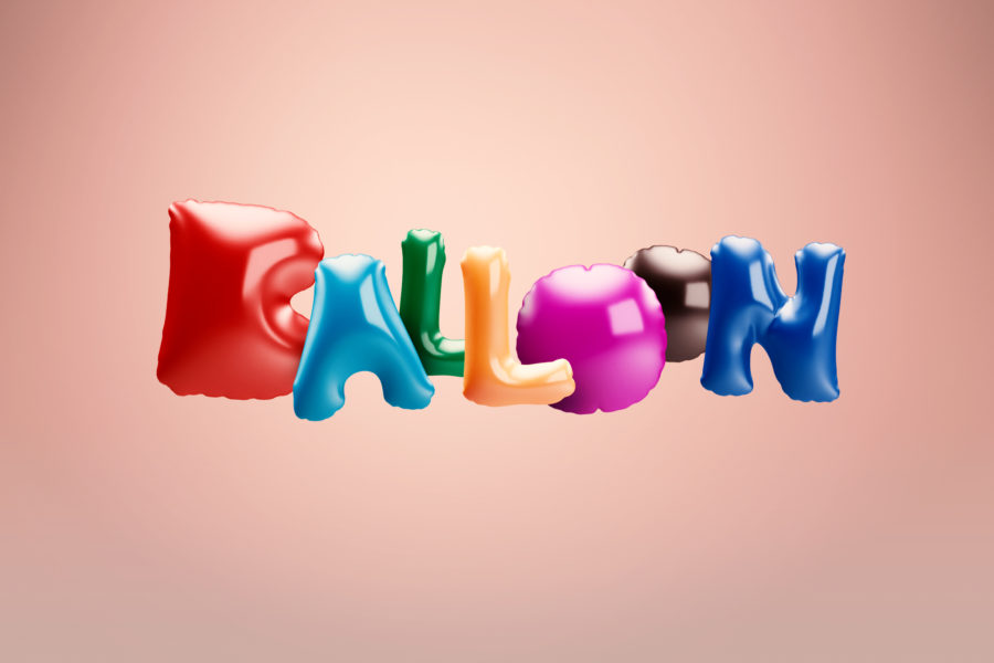 Balloon 3D Font