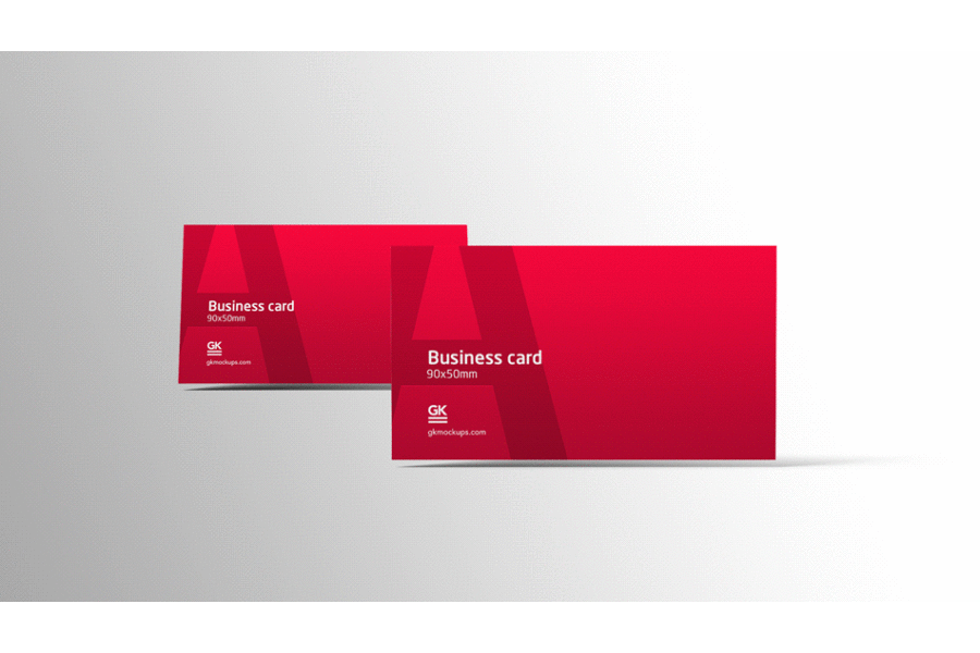 Business Card Animation Mock-up