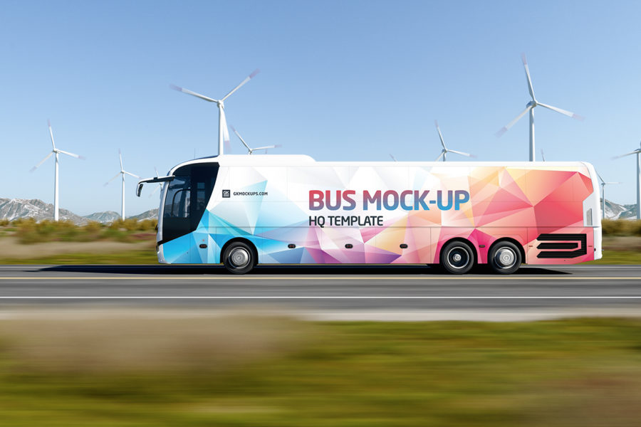 Download Animated Bus Mock-up - GK Mockups Store