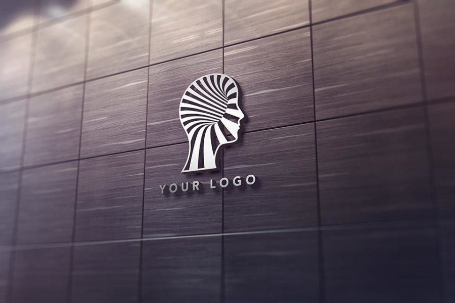 3D Logo Signage Wall Mock-Up v.1