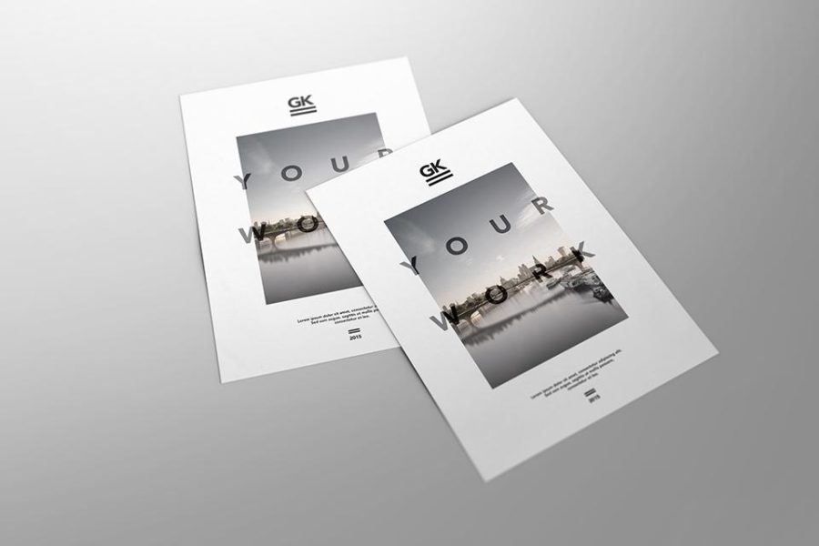 Download A4 / A5 / Flyer / Poster Mock-up - GK Mockups Store