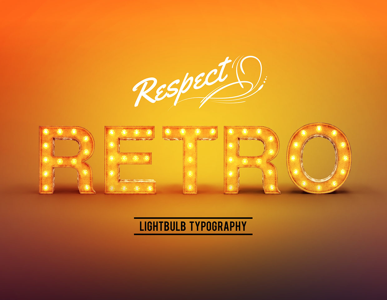 Retro Light Bulb Font