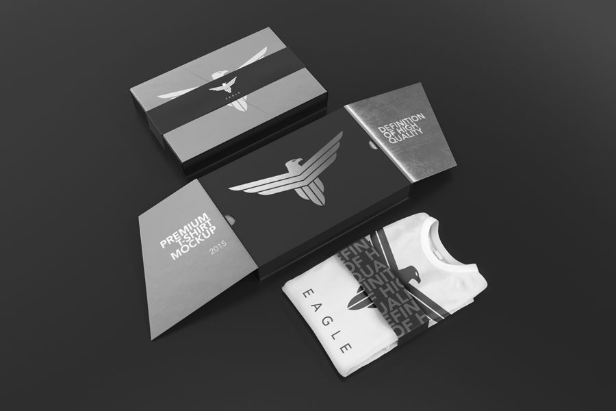 T-Shirt Package Black Edition Mock-up