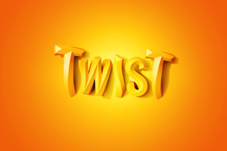 3D Twist Psd Font