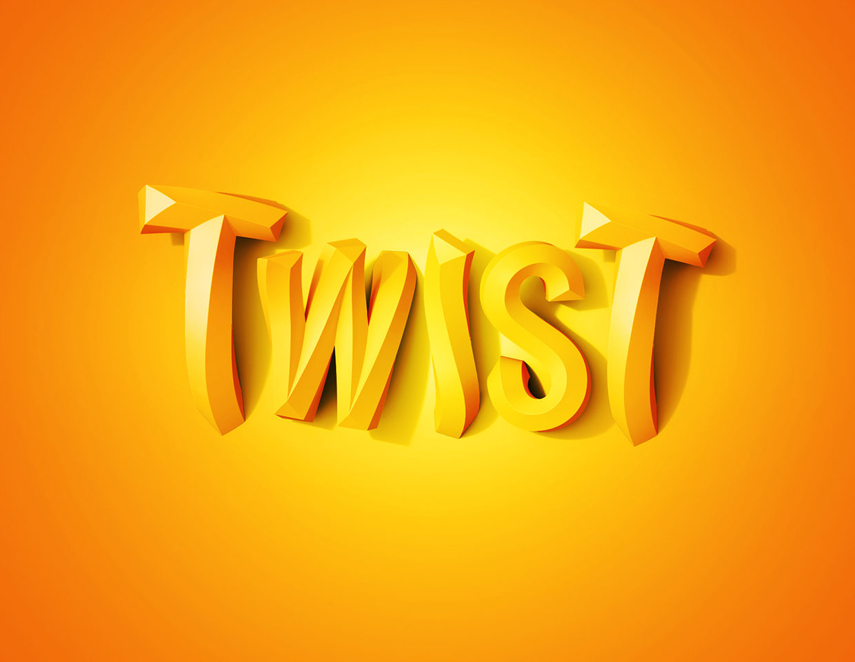 3D Twist Psd Font